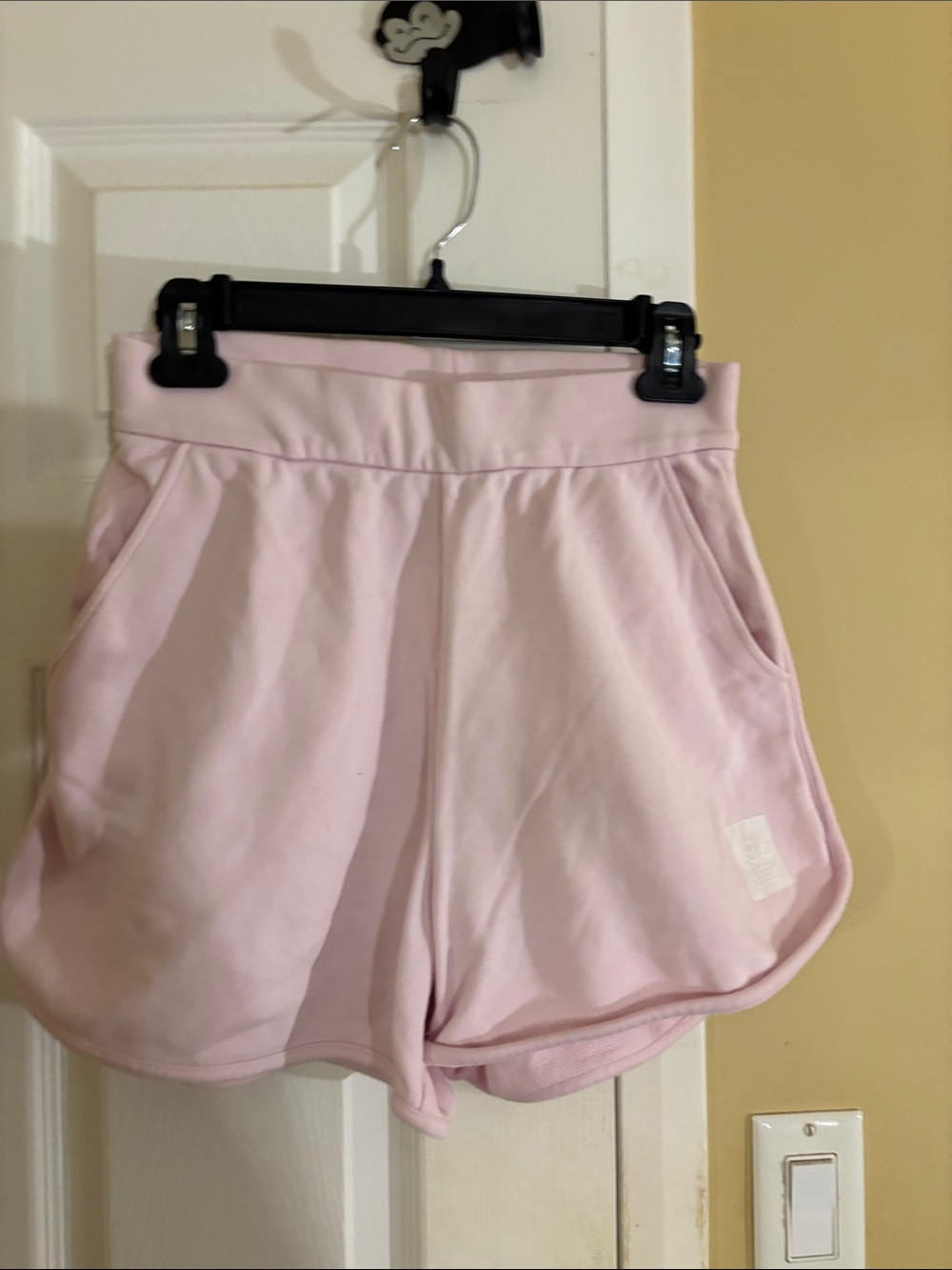 Cheap Monday Light Pink Athletic Shorts with Pockets